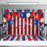 Aperturee - Aperturee American Flag Balloons Birthday Cake Smash Backdrop